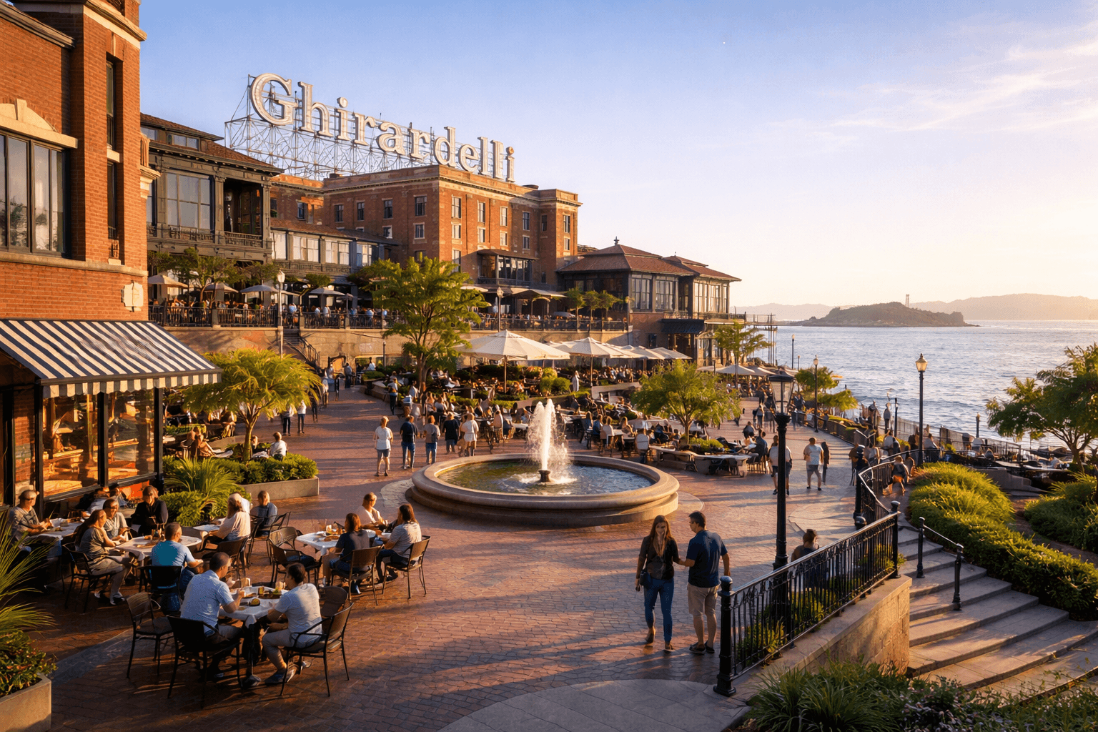 Ghirardelli Square Golden Hour