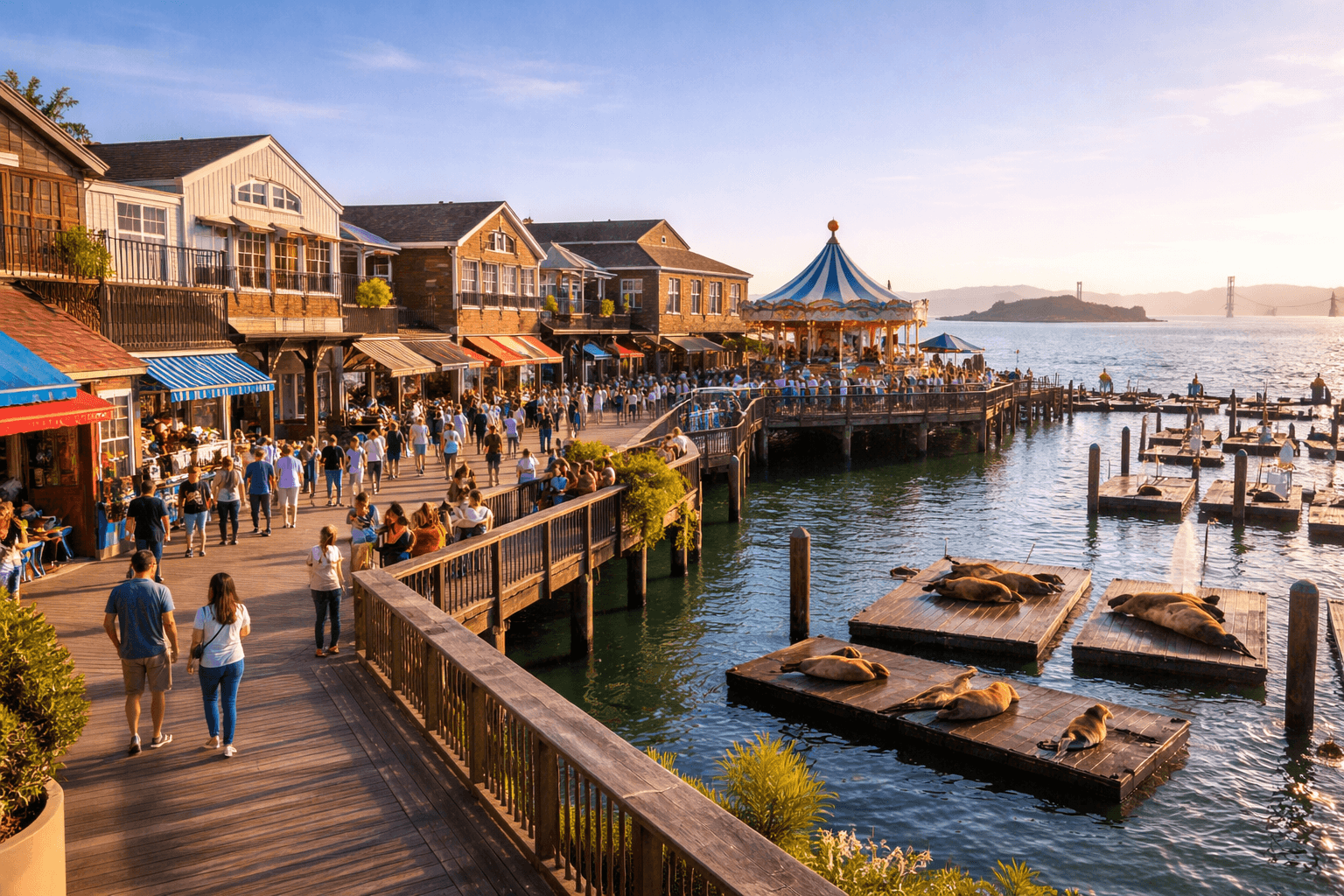 Pier 39 Lively Afternoon