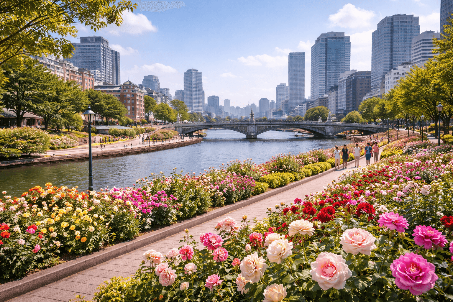 Nakanoshima Park Rose Garden