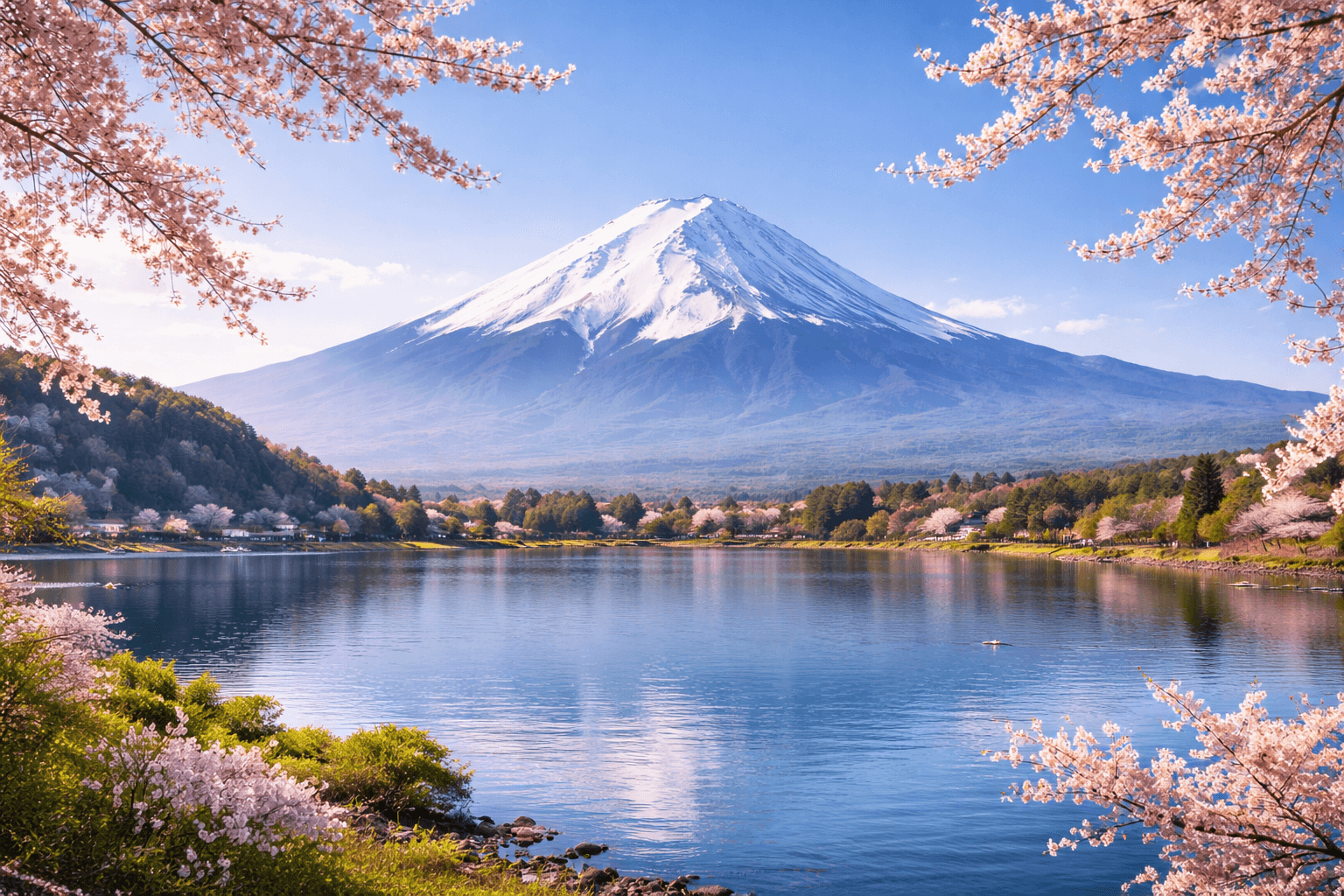 Mount Fuji Spring Morning
