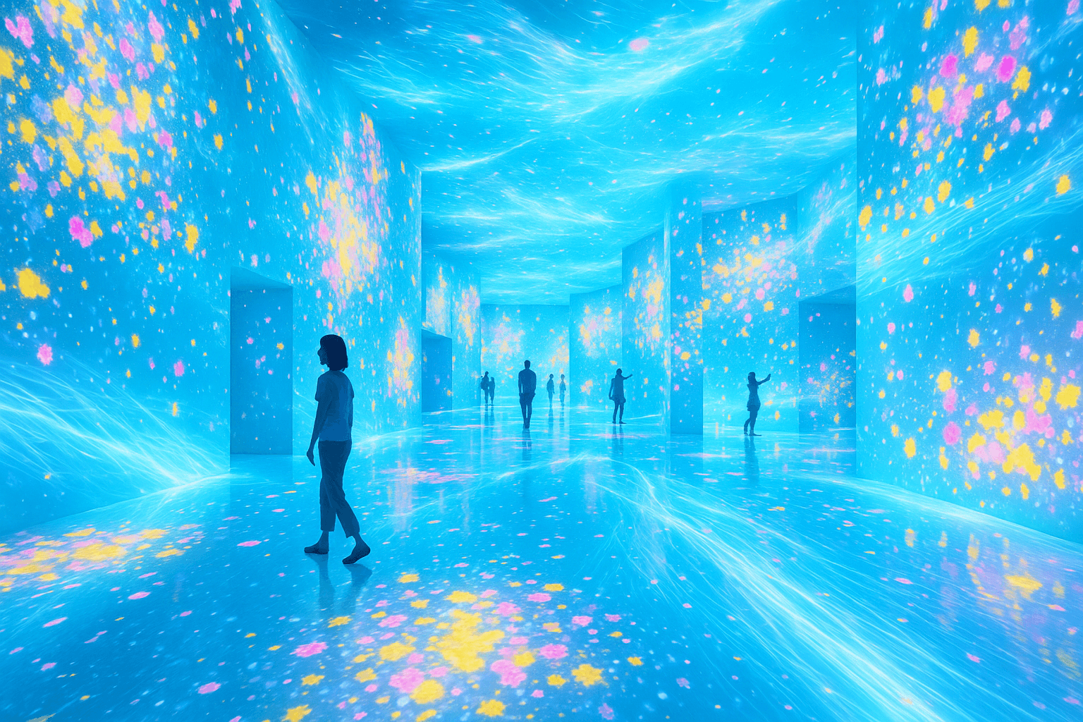 teamLab Borderless Luminous World of Light n Motion