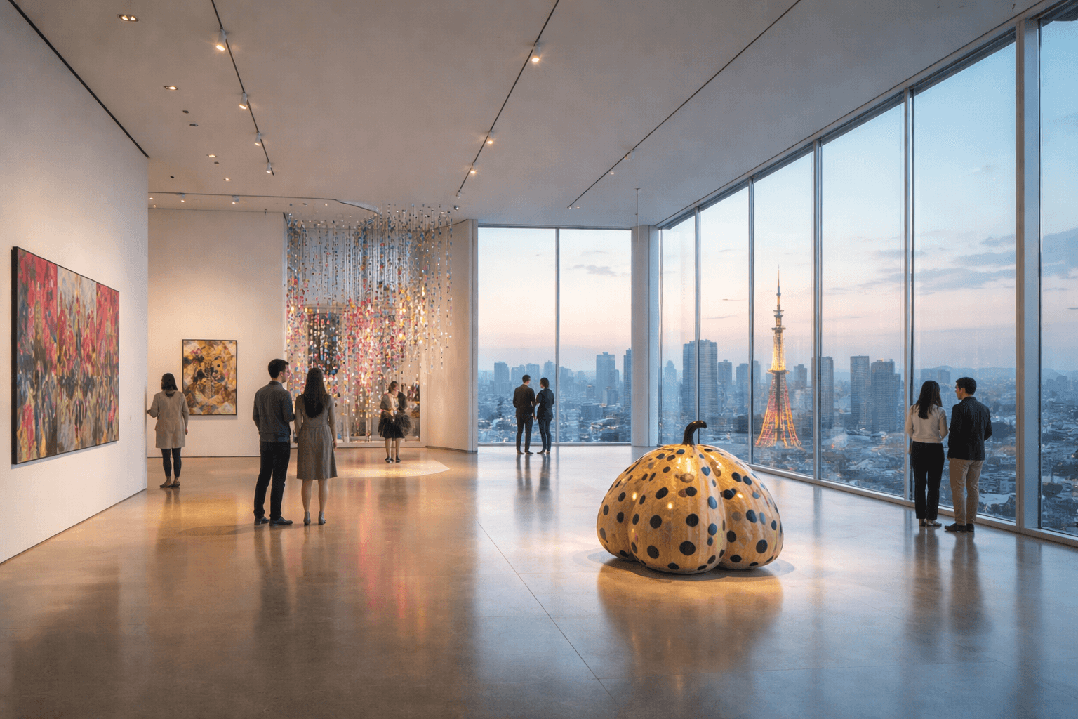 Mori Art Museum Kusama Pumpkin