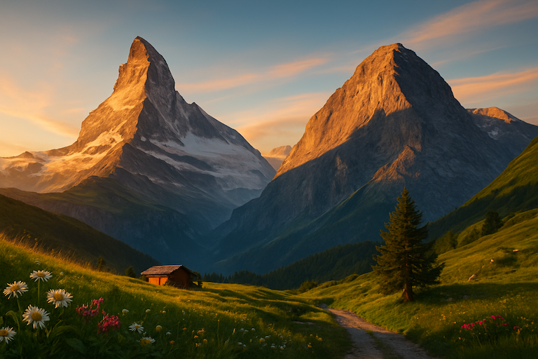 Swiss Alps — Peak Adventure, Timeless Charm
